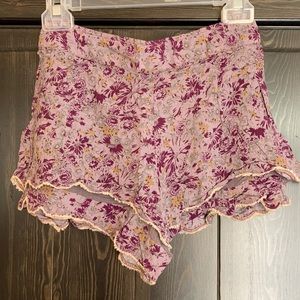 Free people Floral flowy shorts